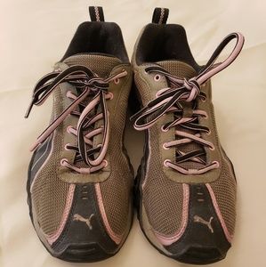 Puma Cell Gray/Brown and Pink sneakers